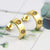 Fashion New Stainless Steel C-shaped Crystal Earrings Unisex Earrings