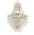 Home Terri Chrome & Clear 5 Tier Beaded Lamp Shade Easy Fit Pendant - 31.5cm H Small Chandelier (Without Light Cord Kit)