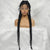 Synthetic Lace Wig Braided Wigs Natural Dark 37 Inches Black Burgundy Wig For Black Women American African Wig Wholesale Cheap