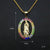 Iced Out Bling Virgin Mary Pendant Hip Hop Female Gold Color Stainless Steel Madonna Necklace For Women Religious Jewelry Gift