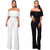 Summer White Black 2 Piece Set Women Clothing Wide Leg Pants Suits Sexy Cropped Top + Long Trousers Fashion Woman Tracksuits