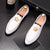 New Luxury Royal Style Men Handmade Embroidery Crow Pattern Exotic Designer Loafers FashionBrand Casual Wedding Dress Shoes