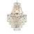 Home Terri Chrome & Clear 5 Tier Beaded Lamp Shade Easy Fit Pendant - 31.5cm H Small Chandelier (Without Light Cord Kit)