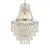 Home Terri Chrome & Clear 5 Tier Beaded Lamp Shade Easy Fit Pendant - 31.5cm H Small Chandelier (Without Light Cord Kit)