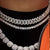 Iced Out Bling Rhinestones Paved Cuban Link Chain Tennis Necklace Women Men 13/14MM Prong Rapper Necklace Hip Hop Rock Jewelry