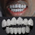 Punk Hip Hop Gold Silver Color Teeth Grillz Men Women Full Iced Out CZ Stone Micro Paved Top&Bottom Grills Set Cosplay Jewelry