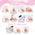 20Tips Pink White Gradient Semi-cured Gel Nail Wraps Sticker French Full Cover Nail Gel Polish Decals Manicure UV Lamp Needed