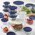 Anchor Hocking Clear Glass Storage 30 Piece Set with Navy Lids