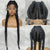 Synthetic Lace Wig Braided Wigs Natural Dark 37 Inches Black Burgundy Wig For Black Women American African Wig Wholesale Cheap